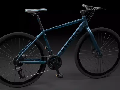 Blue Bicycle Low-poly 3D model