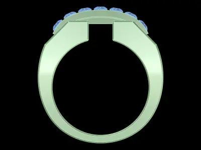 Yellow gold diamond rings-PR-404-DIA 3D print model