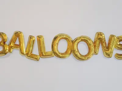 Balloon Alphabet 3D model