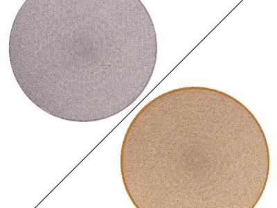 Round Rug Set 275 3D model