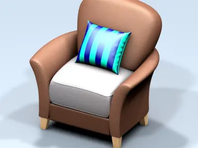 Armchair Cartoon Free 3D model