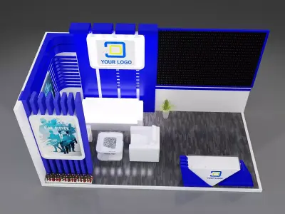 Booth Exhibition Stand a258b 3D model