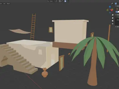 Lopwpoly House 14 Low-poly 3D model