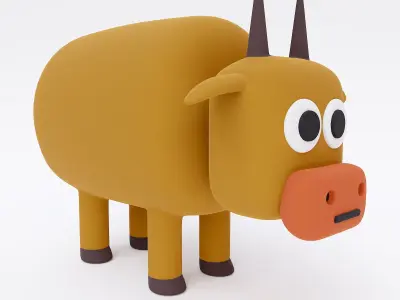Toon cow animal 3d model  3D model