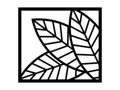 Leaf Flowers 2D Wall Decoration  3D print model