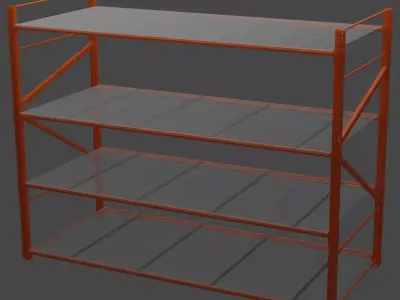 Industrial Rack Shelf Free low-poly 3D model