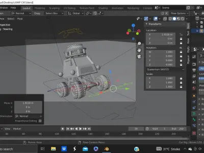 MONSTER CAR WITH RIG 3D model