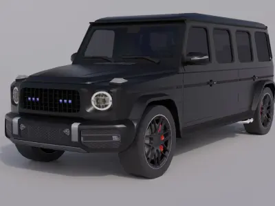 Generic Armored SUV 4 Low-poly 3D model
