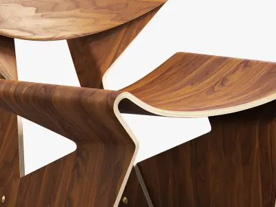 Grete Jalk chair 3D model