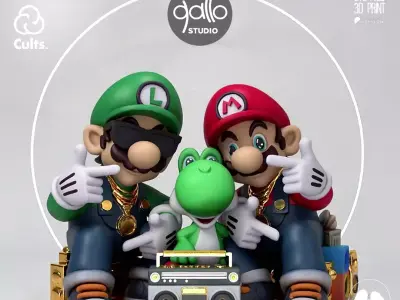 MARIO YOSHI y LUIGI 3D print model