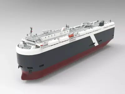 RoRo Car Carrier Low-poly Low-poly 3D model