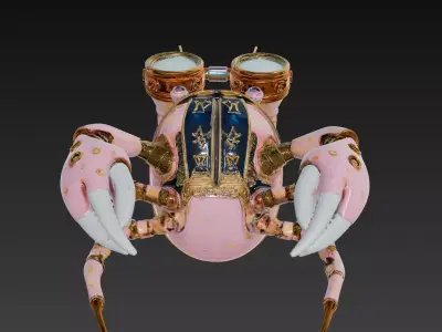 Luxury Mecha Crab - Fashion Robotic Sculpture 3D Model 3D print model