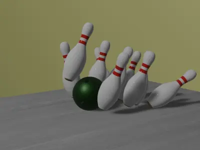 Bowling ball with holes Free 3D model