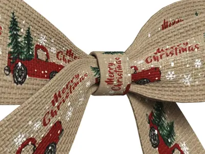 Christmas Bow Ribbon 74 Low-poly 3D model