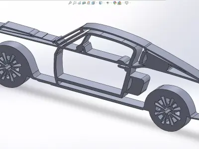 Sport Car GT500 2D Figure 3D print model