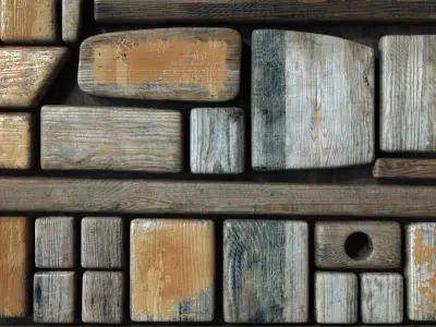 Wood panel n11 3D model