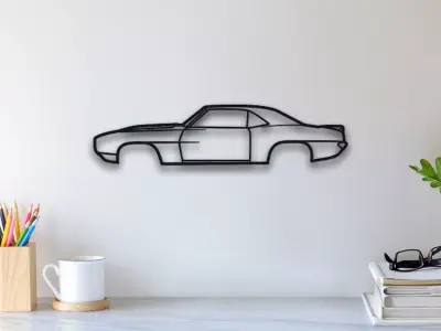 1969 Camaro SS Wall Art 3D print model