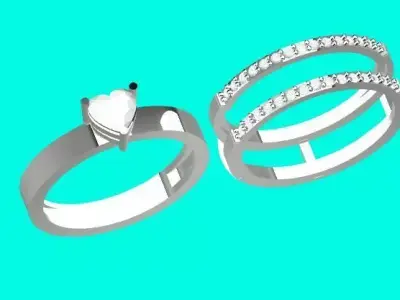 Lovely Enhancer heart ring US6 3D print model