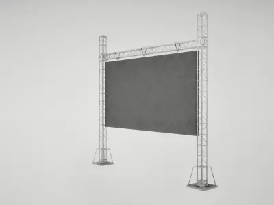 Led screen display Low-poly 3D model