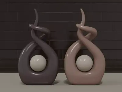 abstract sculpture Low-poly 3D model