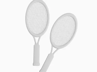 Tennis Racket 01  Low-poly 3D model