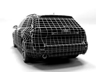 AUDI A4 ALLROAD 2017 LOWPOLY Low-poly 3D model