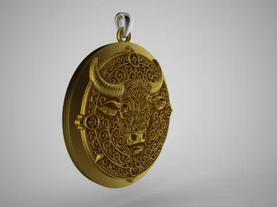 Toro Pendant 3D print model