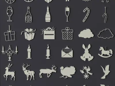 150 Printable Christmas Decoration 3D print model