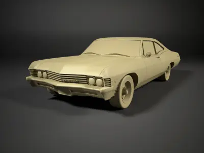 Retro Car of 1967  3D print model