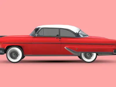 Lincoln Capri Hardtop Coupe 1955 Low-poly 3D model