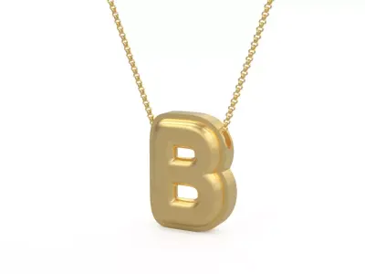 Model 1185 B Initial Letters Charm Balloon 20mm 3D print model