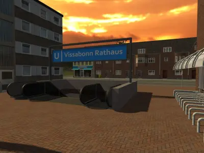 Urban Landscape - City Low-poly 3D model
