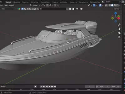 Luxury Speed Boat 3D print model