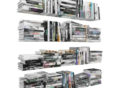 Books 150 pieces 4-4-1 Low-poly 3D model