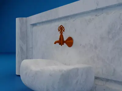 Detailed Marble Fountain 3D Model 3D model