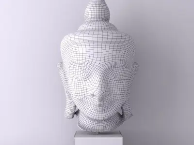 Stone Ava Shakyamuni Buddha Head 3D model