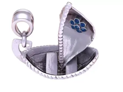 Golden Sailboat Pendant   Nautical Jewelry 3D Model 3D print model