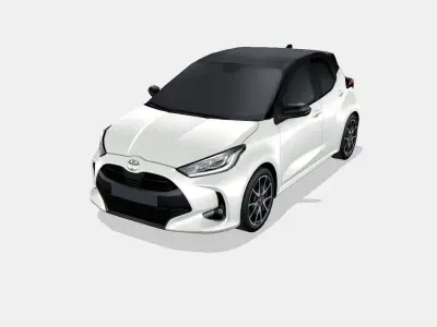 Toyota Yaris 2020 Low-poly 3D model