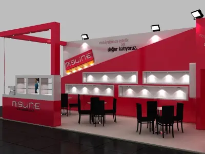 Exhibition Fair Stand 9x4 3D model