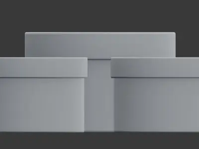 Round Box Set 3D model