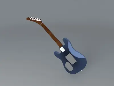Kramer lightningbolt guitar Free 3D model
