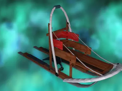 dog sled 3D model