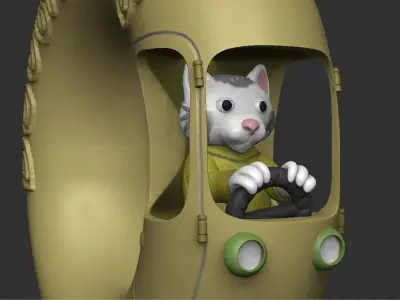 Doughnut Car 3D print model