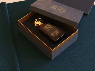 Crown Glass Perfume Bottle- Clive Christian Perfume Free 3D model