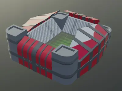 Football Stadium - Poland Low-poly 3D model
