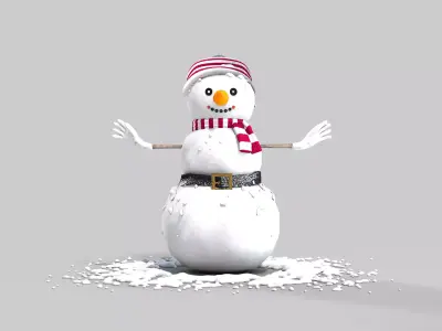 Snowman in The Snow 3D model