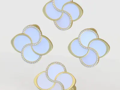 Ring Earring and Pendant Set 3D printable model 0116 3D Model Pack