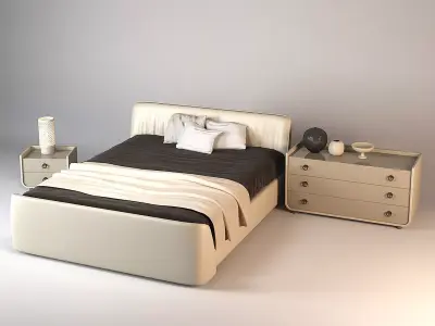 Bed Modern Set  3D model