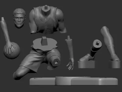 Steph Curry 3D Printable 2S 3D print model