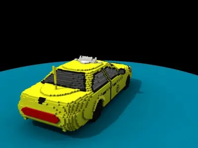 taxi voxel 3D model